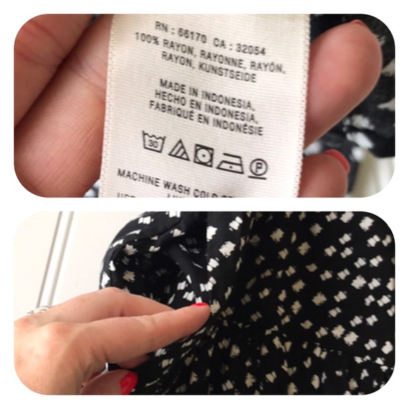 Anthropologie Maeve Lila top black white tiered - Picture 7 of 8